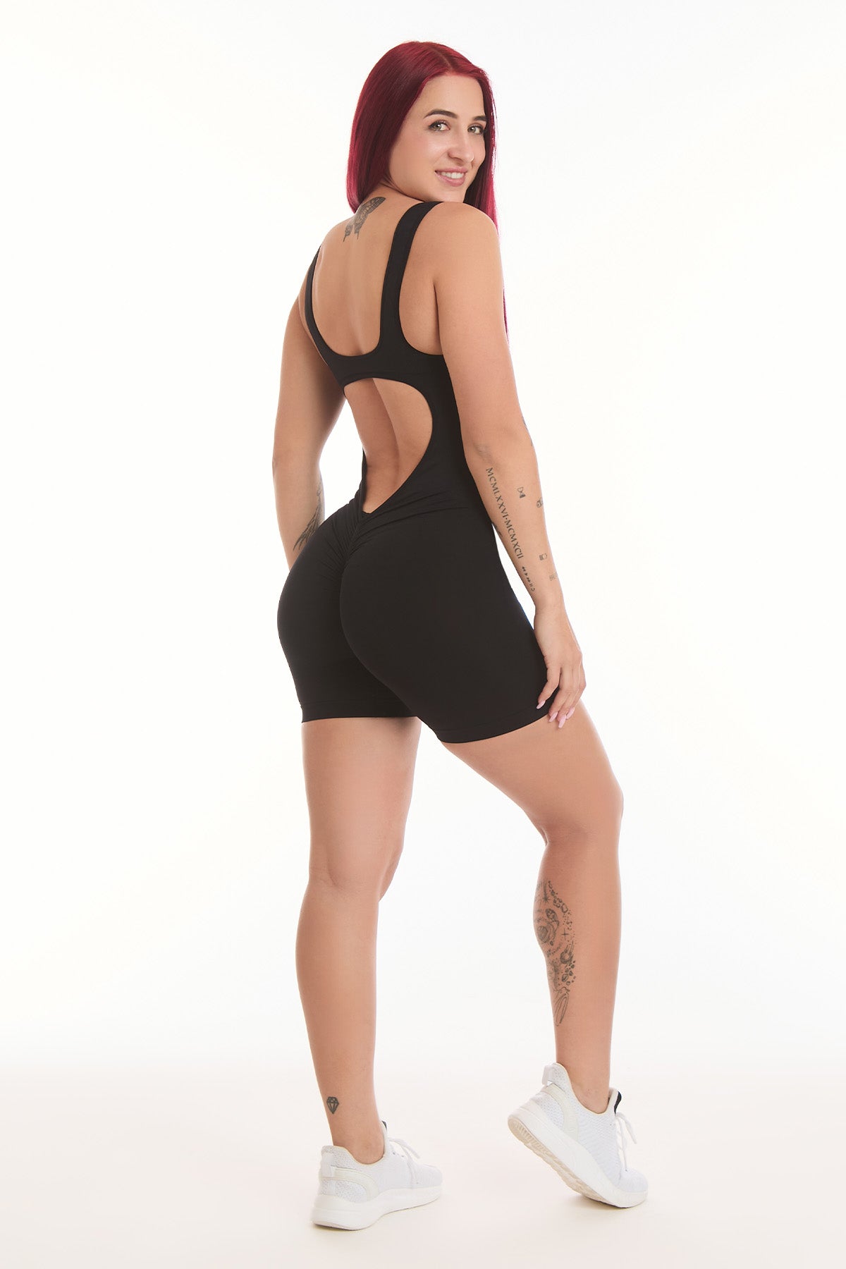 Jumpsuit Corta Clio Spalla Larga Nero - FGM04 - ABBIGLIAMENTO - fgm04