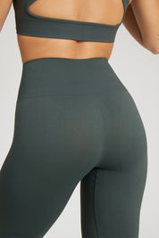 Nikita Basic Leggings mit hoher Taille, Kohlegrün