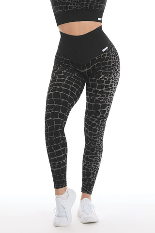 Leggings Push Up All - Up Cocco Nero - FGM04 - LEGGINGS ANTICELLULITE - fgm04