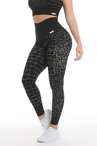 Leggings Push Up All - Up Cocco Nero - FGM04 - LEGGINGS ANTICELLULITE - fgm04
