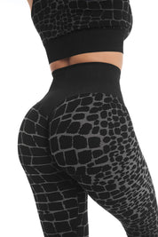 Leggings Push Up All - Up Cocco Nero - FGM04 - LEGGINGS ANTICELLULITE - fgm04