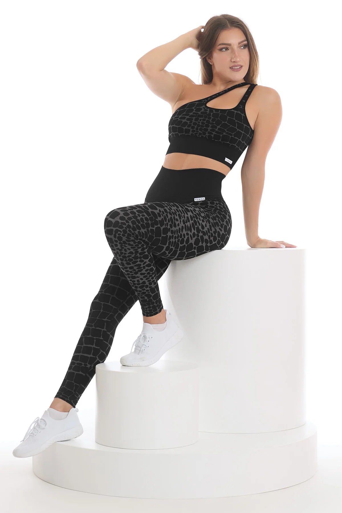 Leggings Push Up All - Up Cocco Nero - FGM04 - LEGGINGS ANTICELLULITE - fgm04