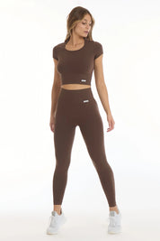 Leggings Basic Fascione Alto Marrone Castagna - FGM04 - OFFERTE SPECIALI - fgm04