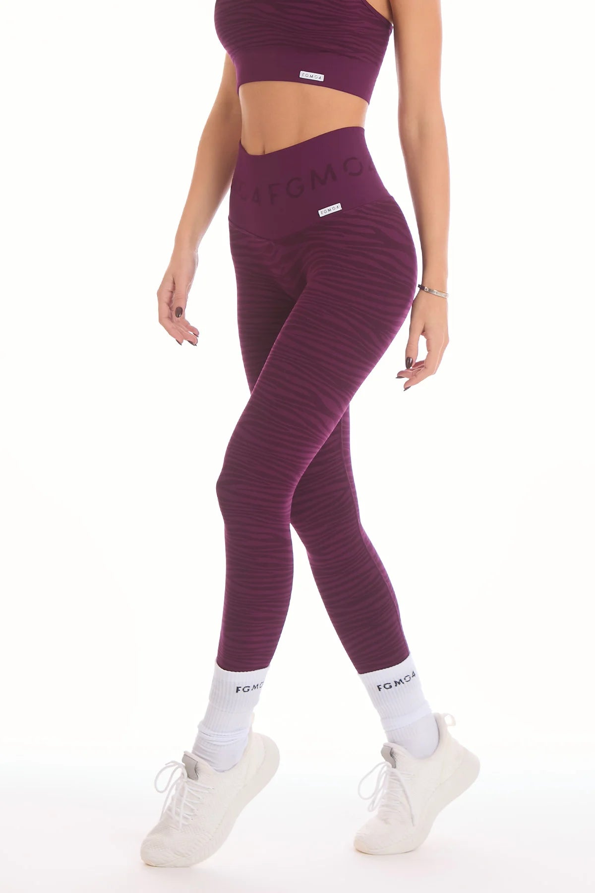 Leggings Push Up Jungle Tigre 2.0 Dark Purple - FGM04 - LEGGINGS ANTICELLULITE - fgm04