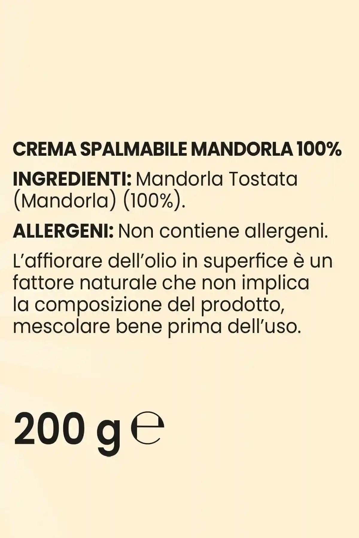 Crema 100% Mandorle - 200 g - FGM04 - OFFERTE SPECIALI - fgm04