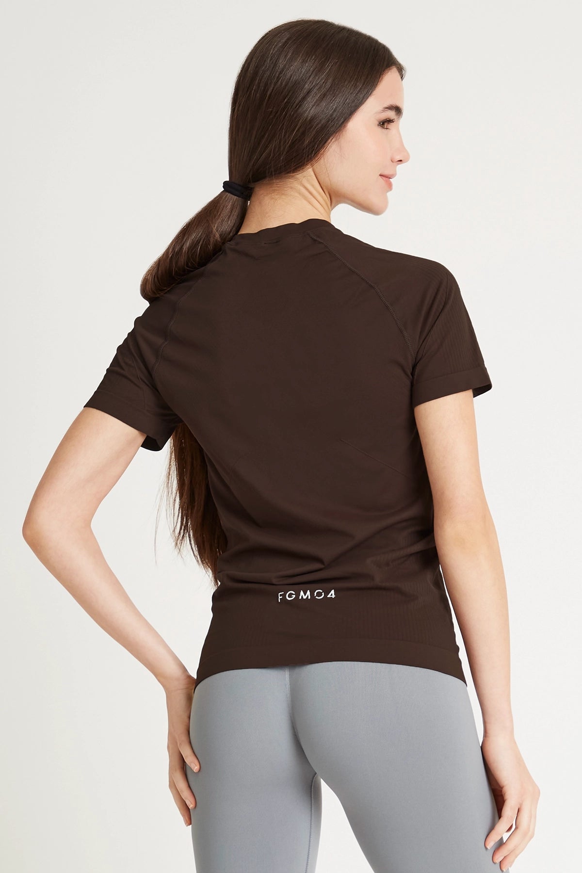 Maglia sportiva tecnica donna Manica corta traspirante antiodore Run Cioccolato - FGM04 - Linea Ikonic - fgm04