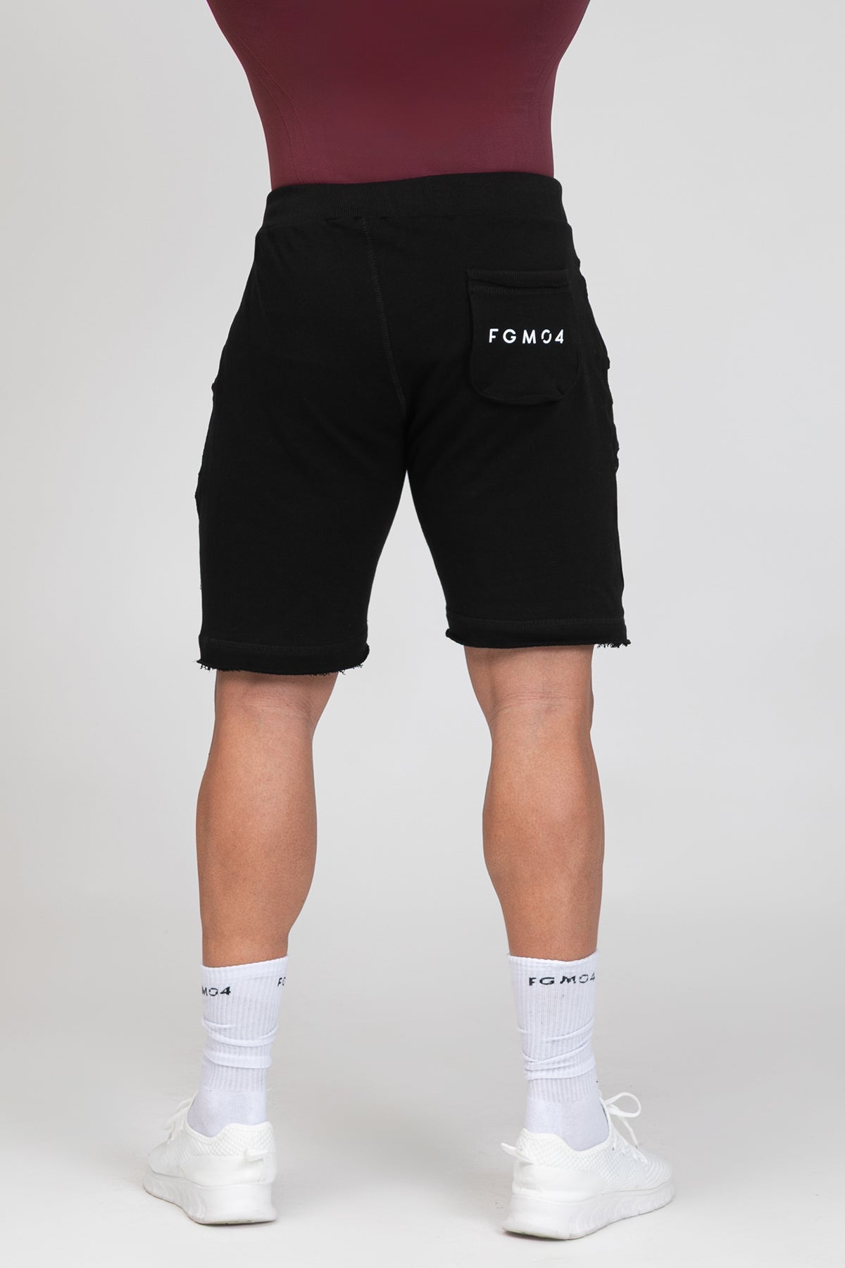 Pantalone sportivo in cotone shorts pantaloni corti Bermuda Fgm04 Nero - fgm04 - Linea Ikonic Uomo - fgm04