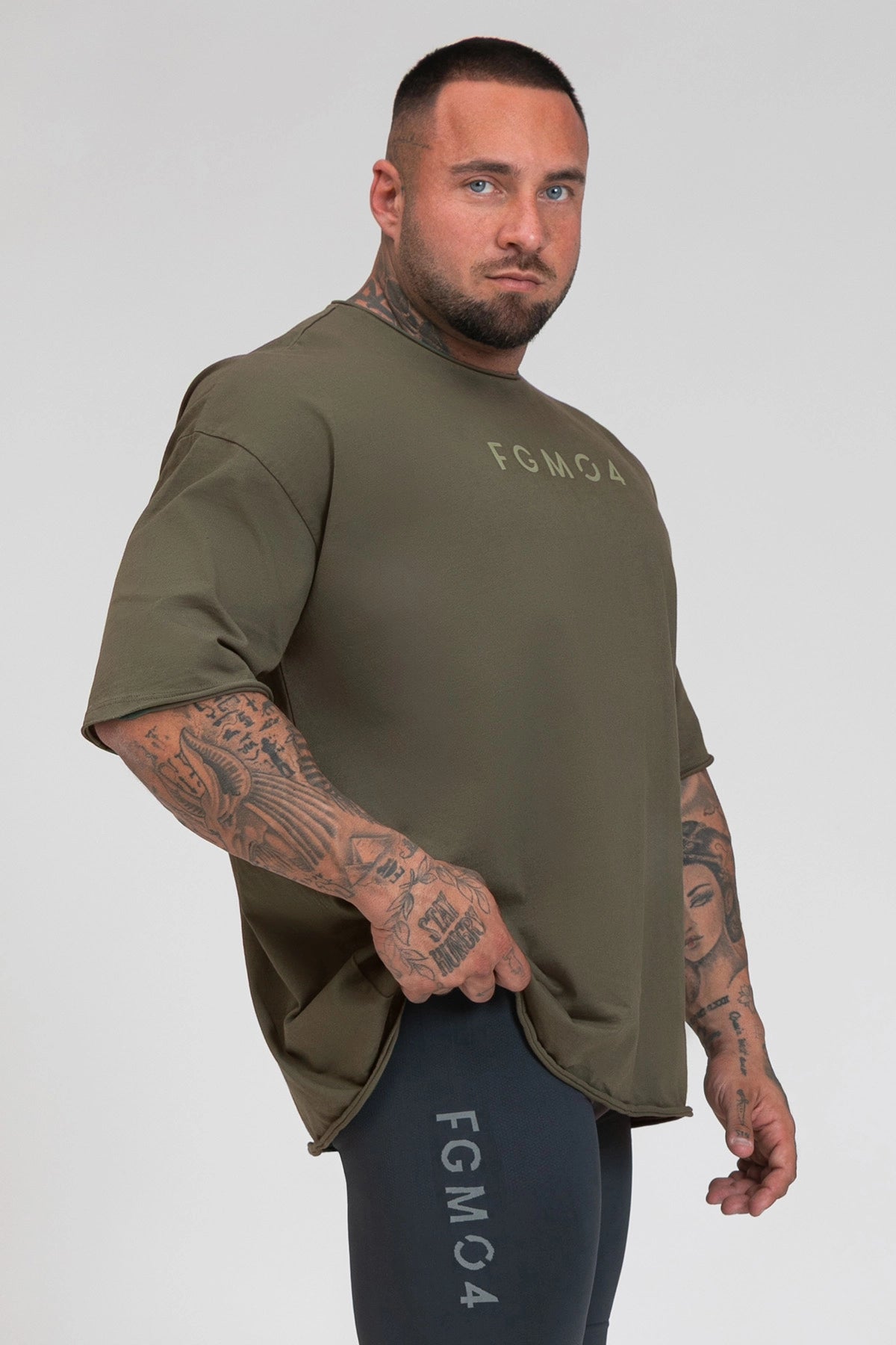 Maglia WorkOut Extra Large Uomo Verde Militare - FGM04 - Linea Ikonic Uomo - fgm04