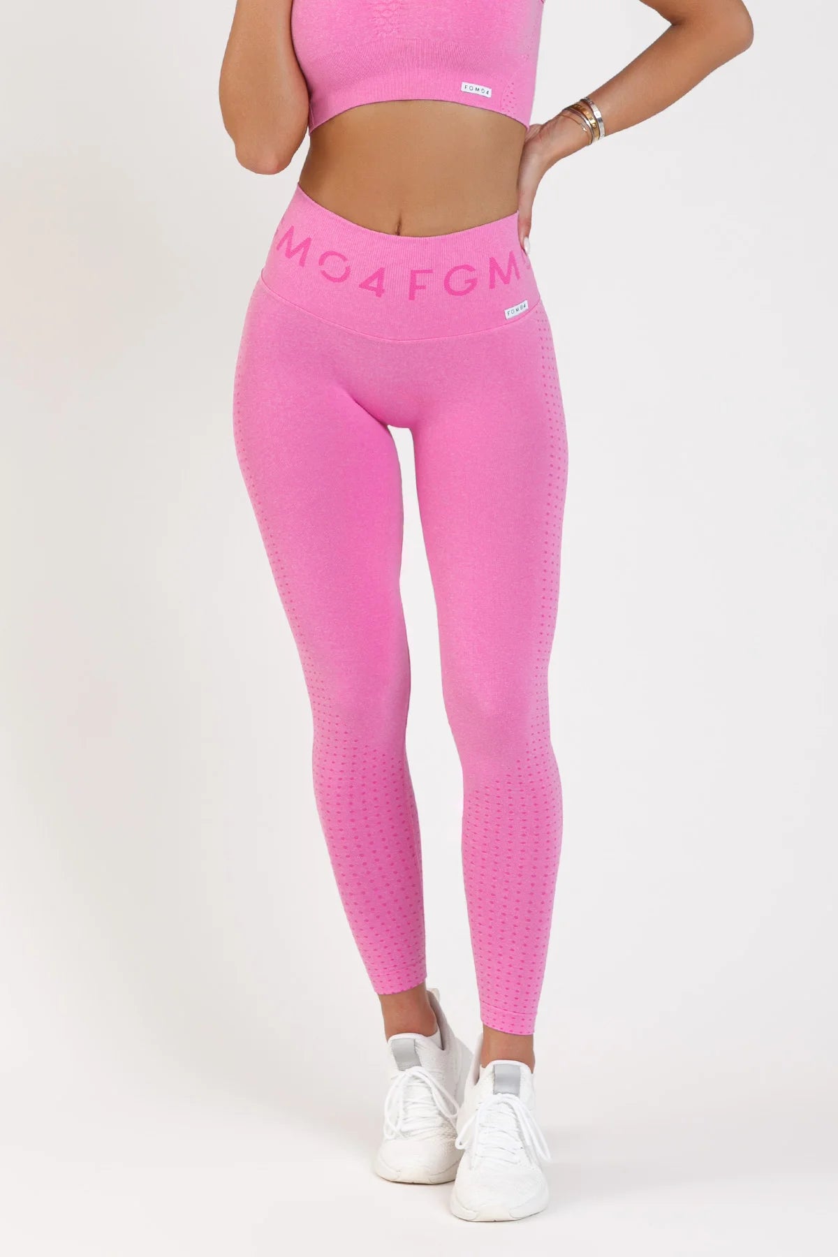 Leggings sportivi con tecnologia FIR push up con arricciatura mélange Eldorado 2.0 Strawberry Moon - FGM04 - LEGGINGS ANTICELLULITE - fgm04