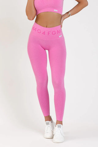 Leggings sportivi con tecnologia FIR push up con arricciatura mélange Eldorado 2.0 Strawberry Moon - FGM04 - LEGGINGS ANTICELLULITE - fgm04