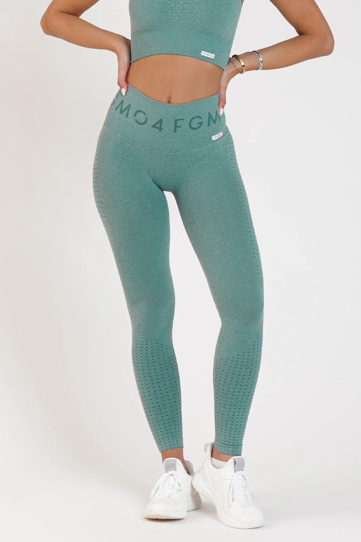 Leggings sportivi con tecnologia FIR push up con arricciatura mélange Eldorado 2.0 Deep Jungle - FGM04 - LEGGINGS ANTICELLULITE - fgm04