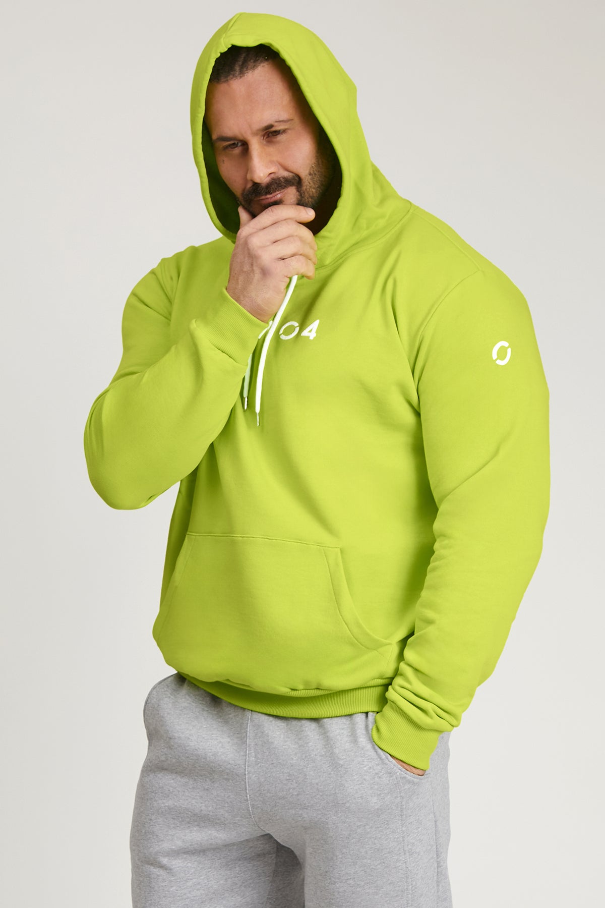 FW 24/25 Lime Übergroßer Herren-Hoodie