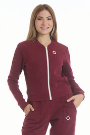Felpa Ikonic Active Zip FW 25 Prugna