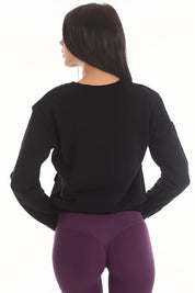 Felpa Butterfly Nero Donna - FGM04 - Linea Ikonic - fgm04