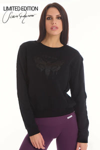 Felpa Butterfly Nero Donna