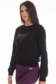 Felpa Butterfly Nero Donna - FGM04 - Linea Ikonic - fgm04