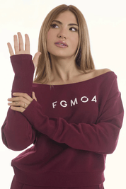 Felpa Ikonic Core FW 25 Prugna - FGM04 - Linea Ikonic - fgm04