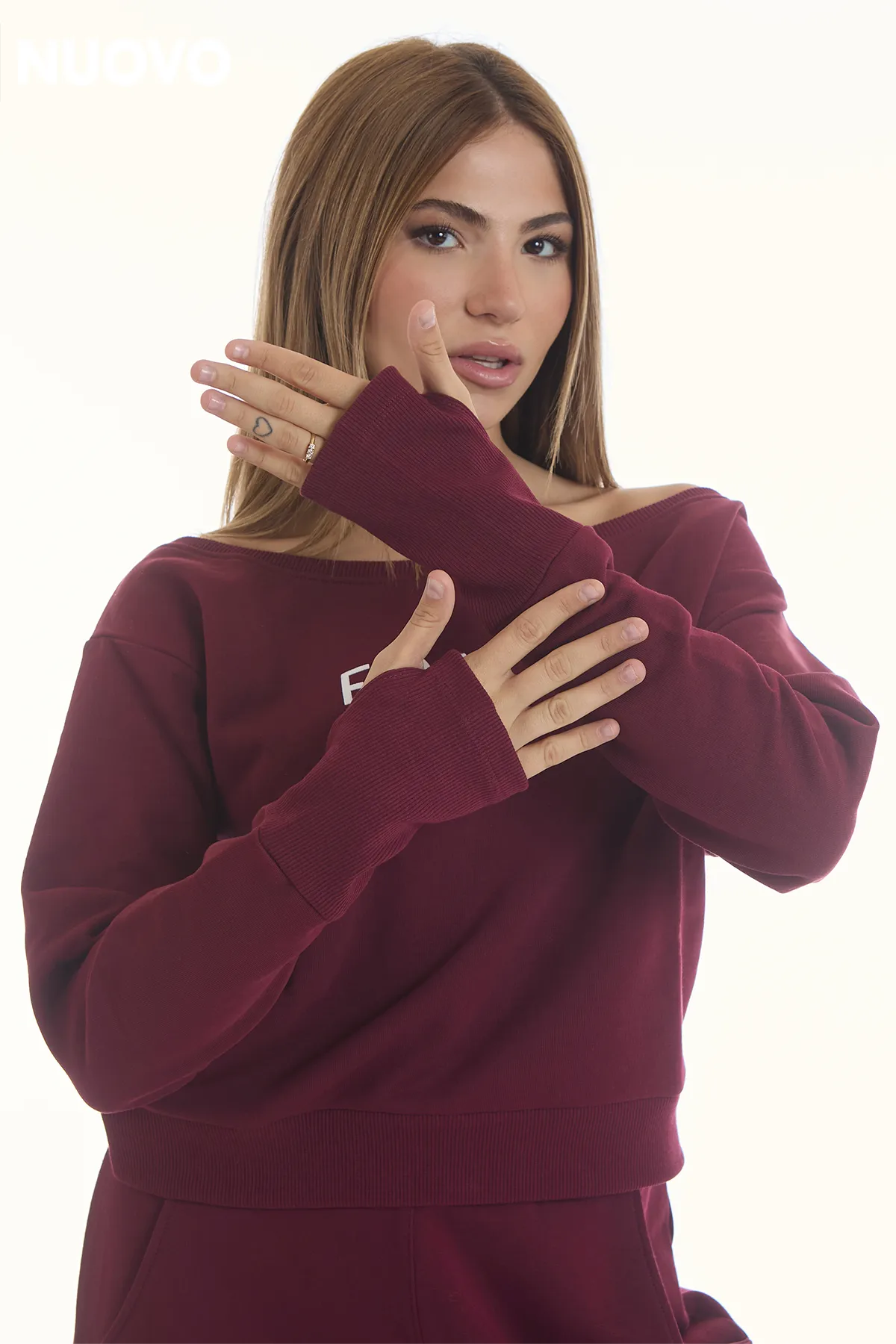 Felpa Ikonic Core FW 25 Prugna