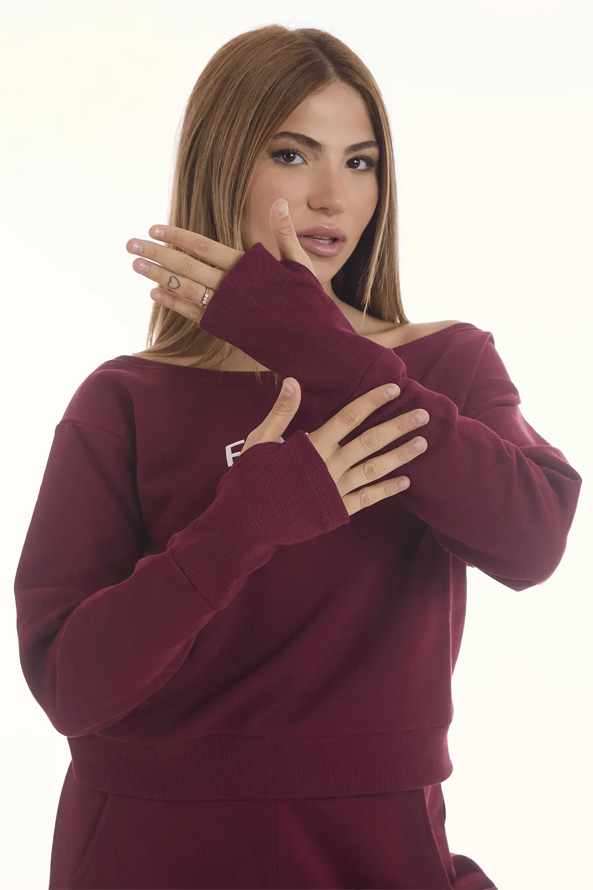 Felpa Ikonic Core FW 25 Prugna - FGM04 - Linea Ikonic - fgm04