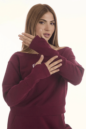 Felpa Ikonic Core FW 25 Prugna - FGM04 - Linea Ikonic - fgm04