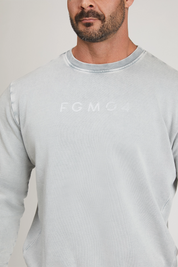 Oversized Sweatshirt Men Grey Moonstone
