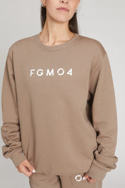 Felpa Over Ikonic FW 24/25 Nocciola Taupe