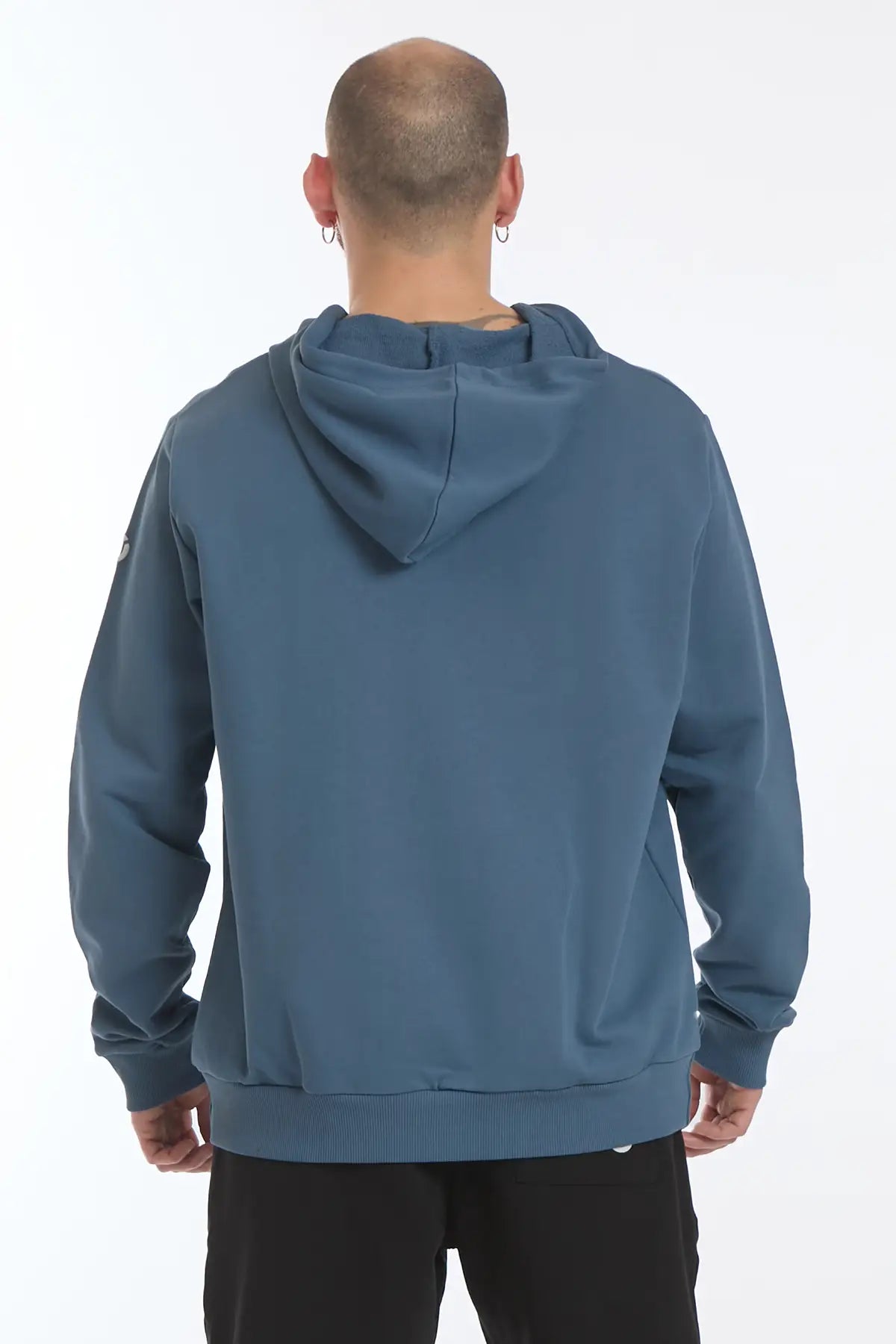 Felpa Over Con Cappuccio Blu Stellare Uomo - FGM04 - Linea Ikonic Uomo - fgm04