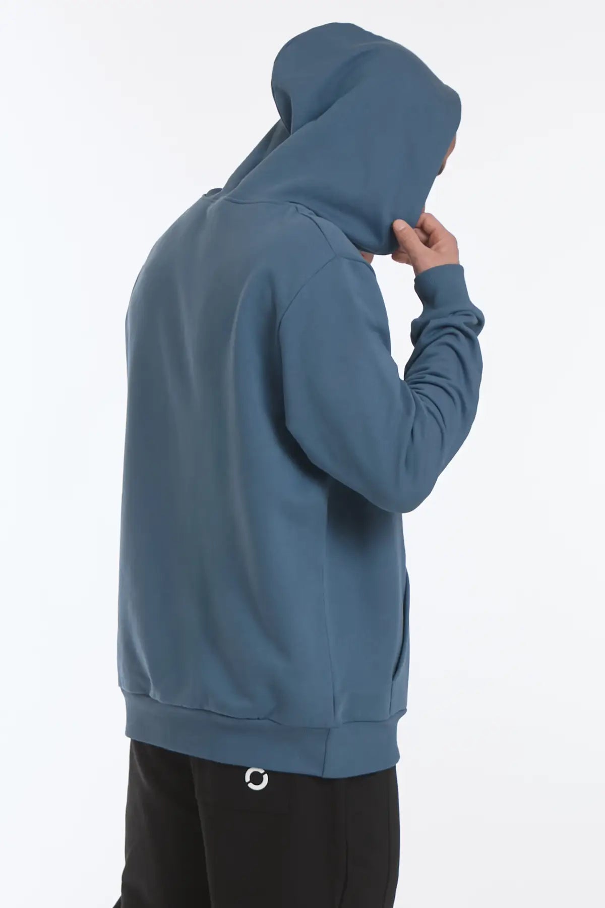 Felpa Over Con Cappuccio Blu Stellare Uomo - FGM04 - Linea Ikonic Uomo - fgm04