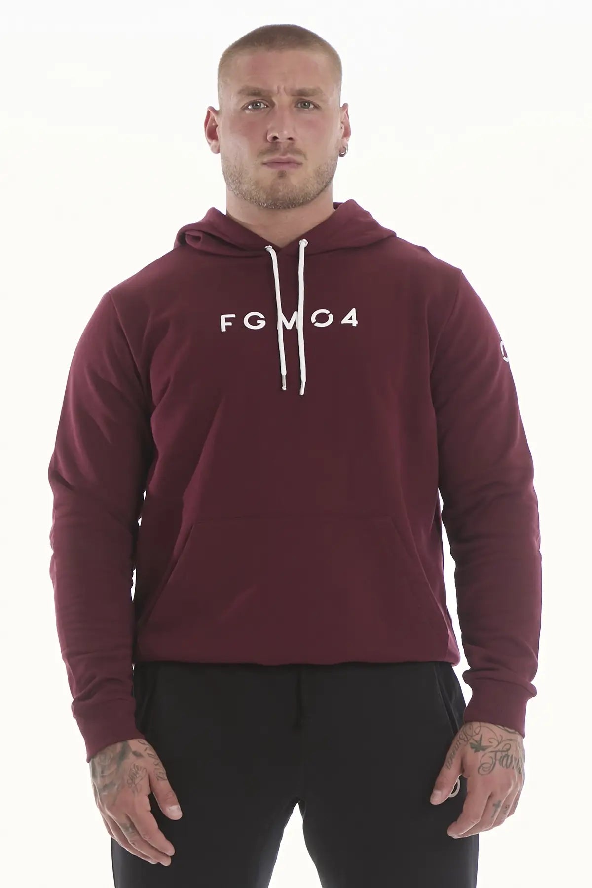 Felpa Over Con Cappuccio Ikonic Prugna Uomo - FGM04 - Linea Ikonic Uomo - fgm04