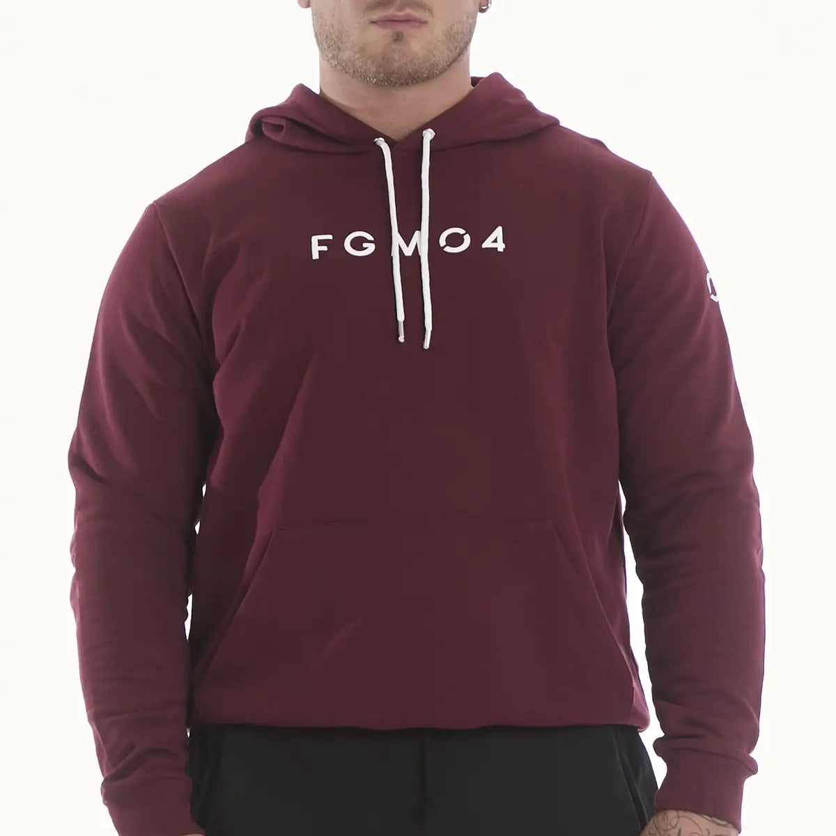 Felpa Over Con Cappuccio Ikonic Prugna Uomo - FGM04 - Linea Ikonic Uomo - fgm04