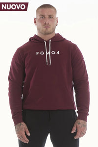 Felpa Over Con Cappuccio Ikonic Prugna Uomo