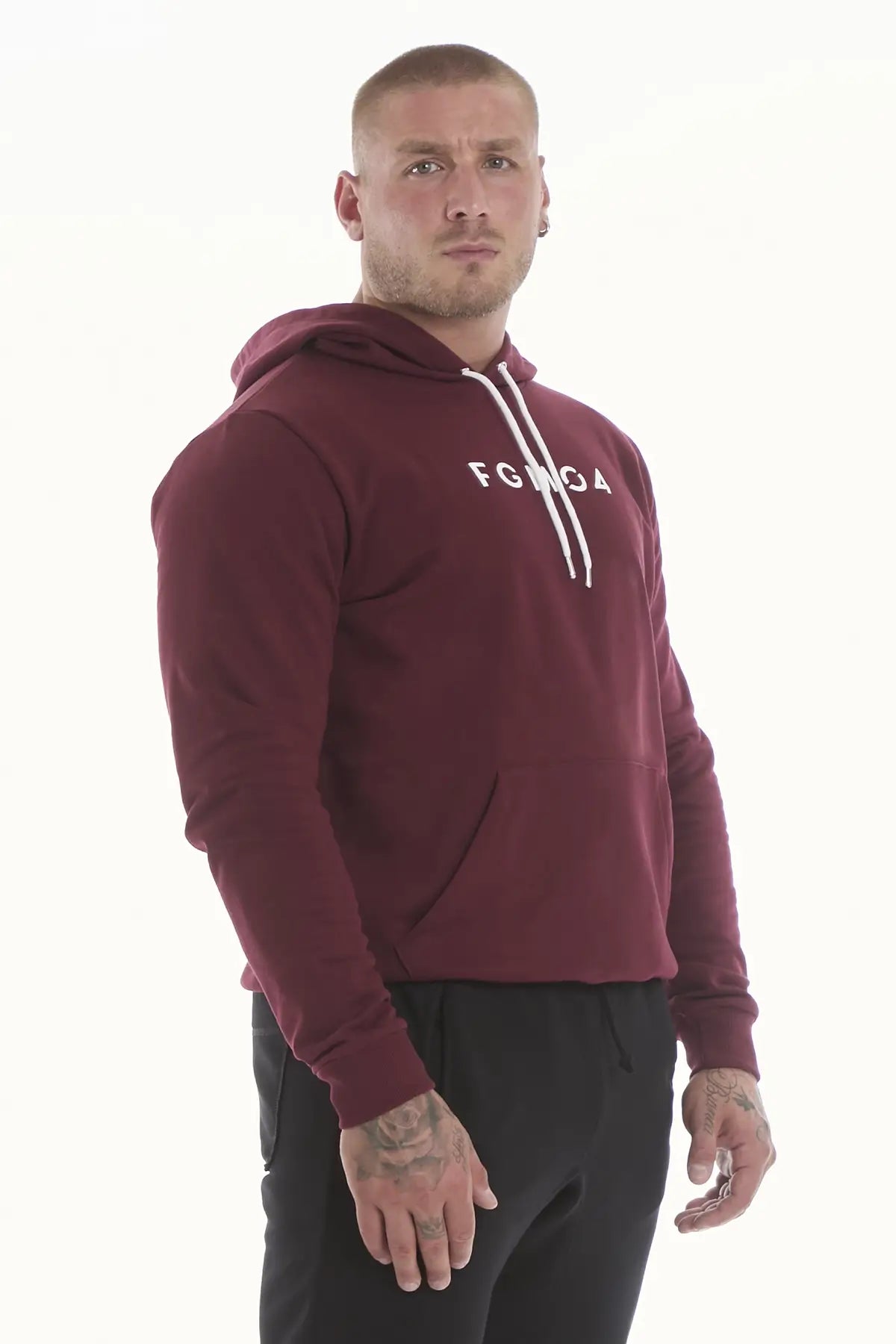 Felpa Over Con Cappuccio Ikonic Prugna Uomo - FGM04 - Linea Ikonic Uomo - fgm04