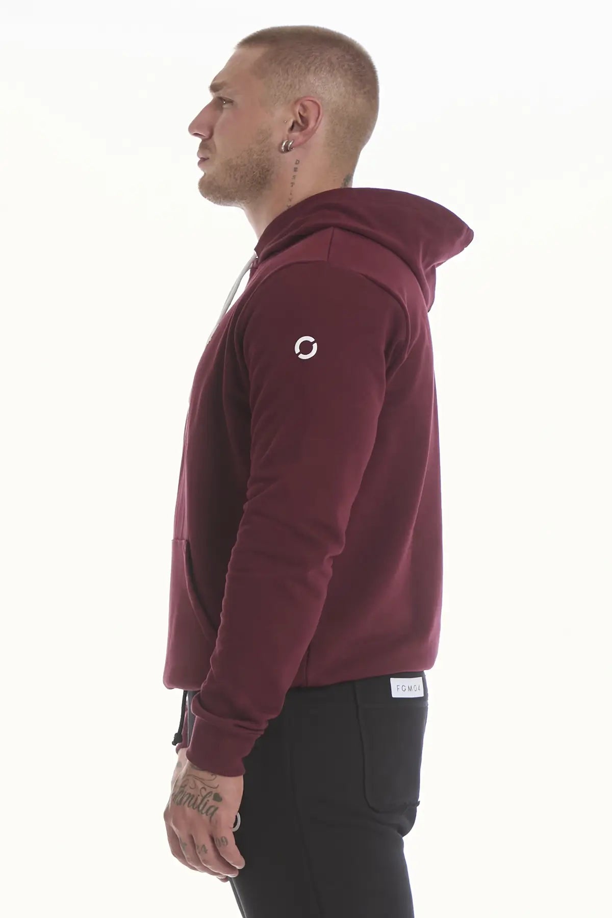 Felpa Over Con Cappuccio Ikonic Prugna Uomo - FGM04 - Linea Ikonic Uomo - fgm04