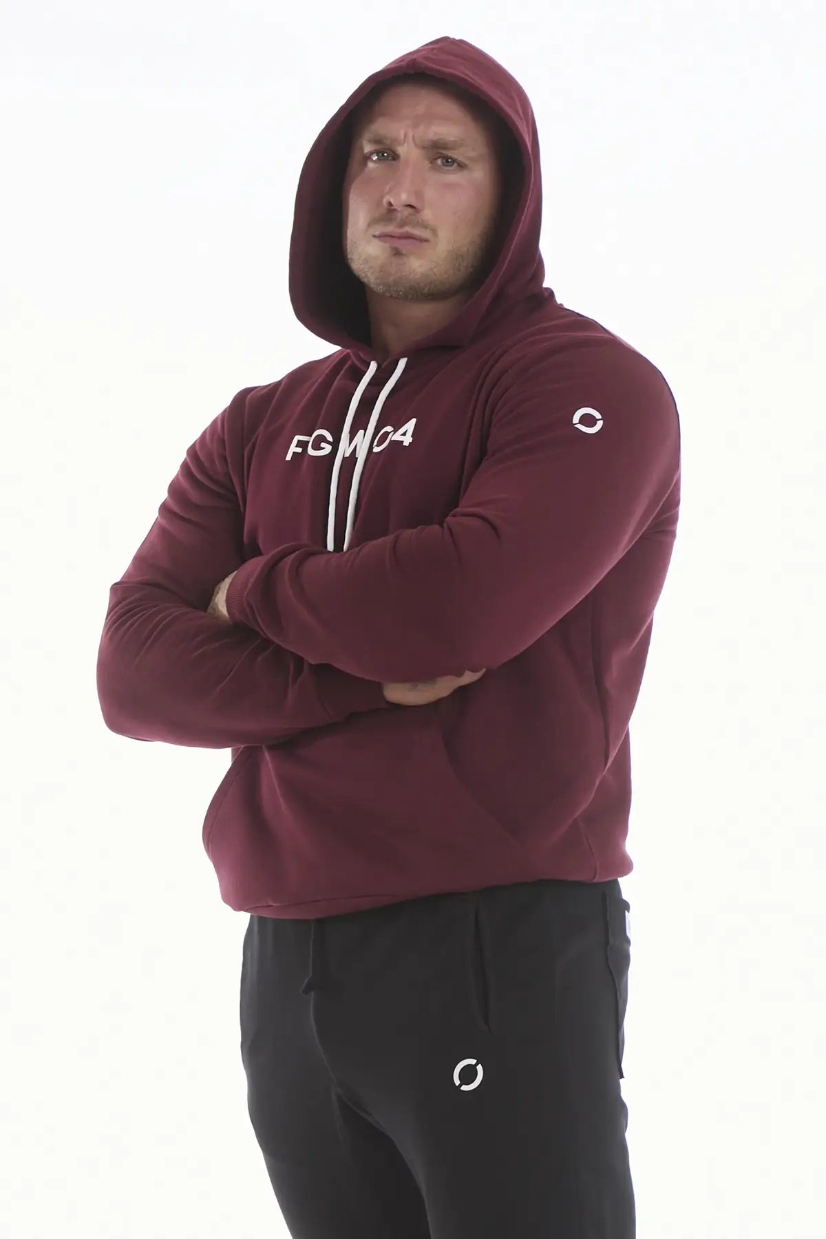 Felpa Over Con Cappuccio Ikonic Prugna Uomo - FGM04 - Linea Ikonic Uomo - fgm04