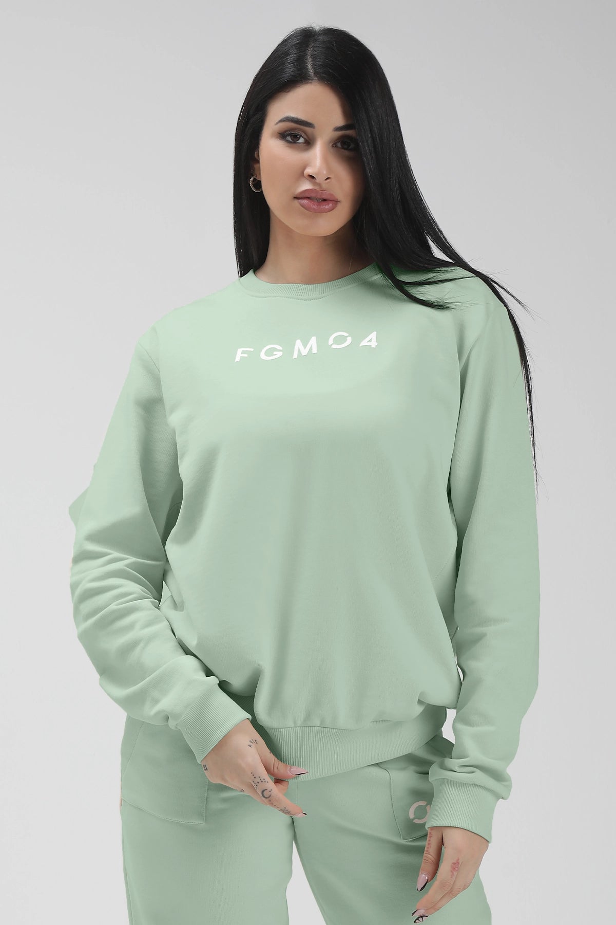 Felpa Over Ikonic SS24 Menta - FGM04