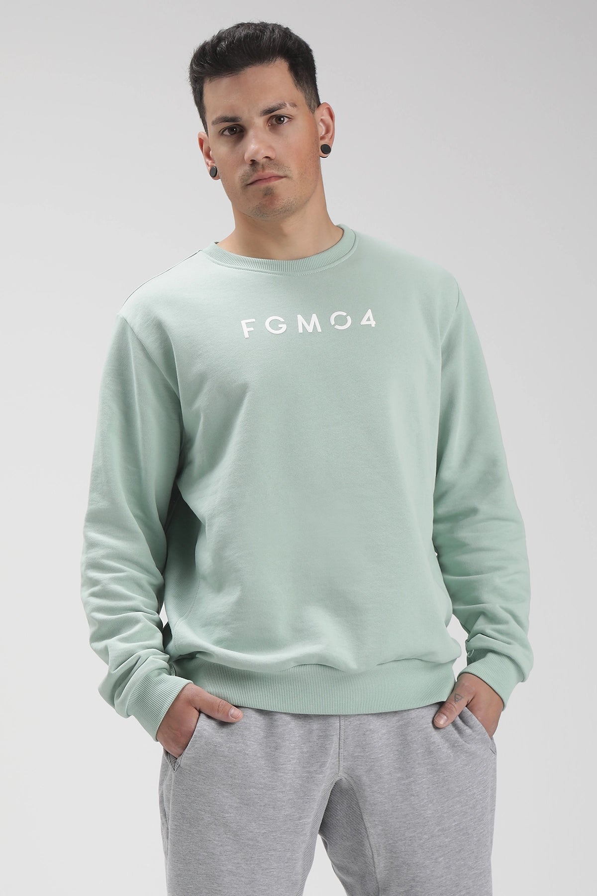 Felpa Over Ikonic SS24 Menta Uomo - FGM04