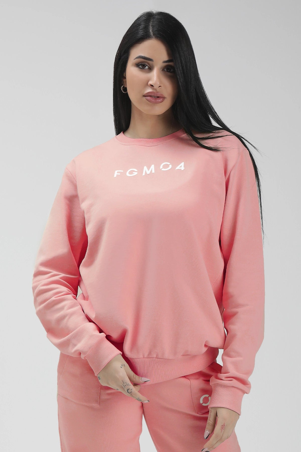 Felpa Over Ikonic SS24 Rosa Chiaro - FGM04