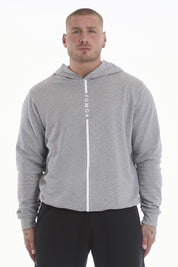 Felpa Over Ikonic Con Cappuccio Stripe Uomo Grigio Melange - FGM04 - Linea Ikonic Uomo - fgm04