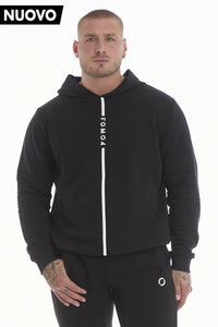 Felpa Over Ikonic Con Cappuccio Stripe Uomo Nero