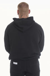 Felpa Over Ikonic Con Cappuccio Stripe Uomo Nero - FGM04 - Linea Ikonic Uomo - fgm04