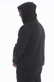 Felpa Over Ikonic Con Cappuccio Stripe Uomo Nero - FGM04 - Linea Ikonic Uomo - fgm04