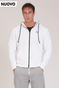 Ikonic FGM04 Zip Hoodie Weiß Herren