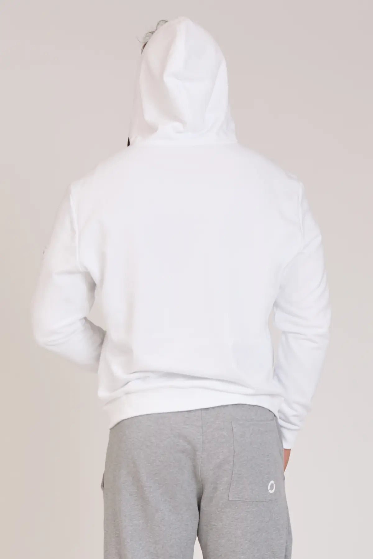 tuta sportiva in cotone full con tasche frontali Felpa Ikonic FGM04 Zip con Cappuccio Colore Bianco Uomo - FGM04 - Linea Ikonic Uomo - fgm04