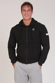 Felpa Ikonic FGM04 Zip con Cappuccio Colore Nero Uomo - FGM04 - Linea Ikonic Uomo - fgm04