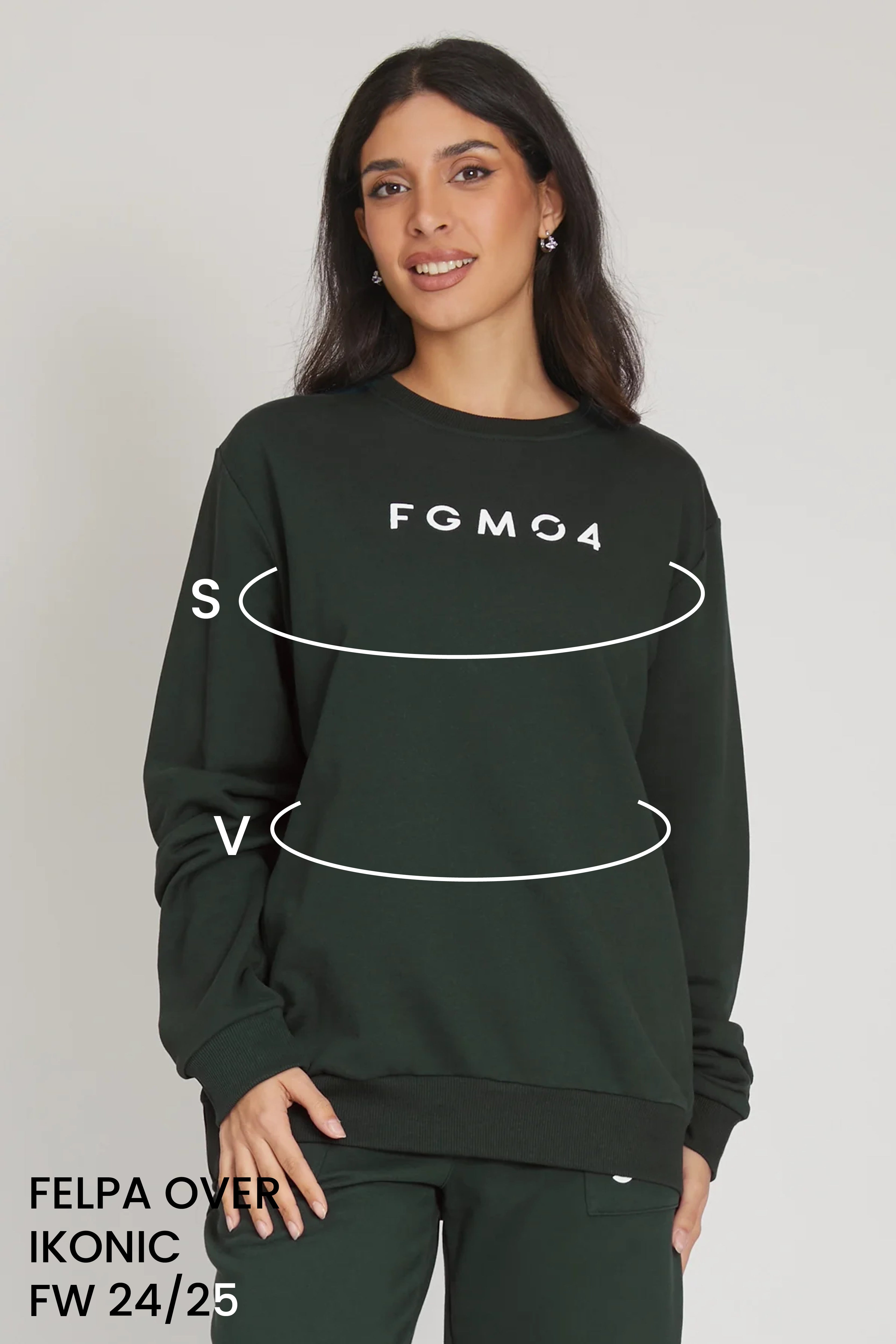 Guida alle taglie: felpa over ikonic fw 24/25