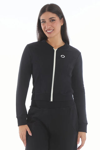 Sweat-shirt zippé Ikonic Active FW 25 Noir