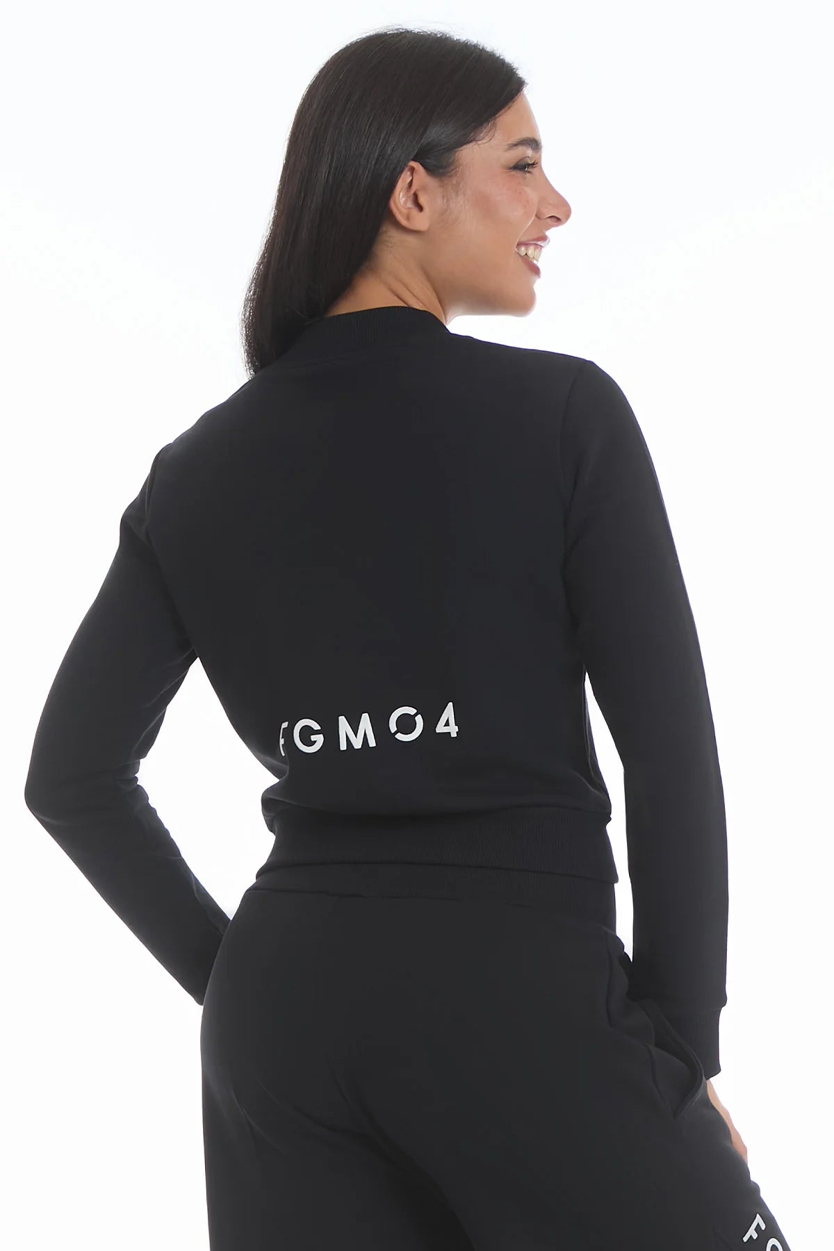 Felpa Ikonic Active Zip FW 25 Nero - FGM04 - Linea Ikonic - fgm04