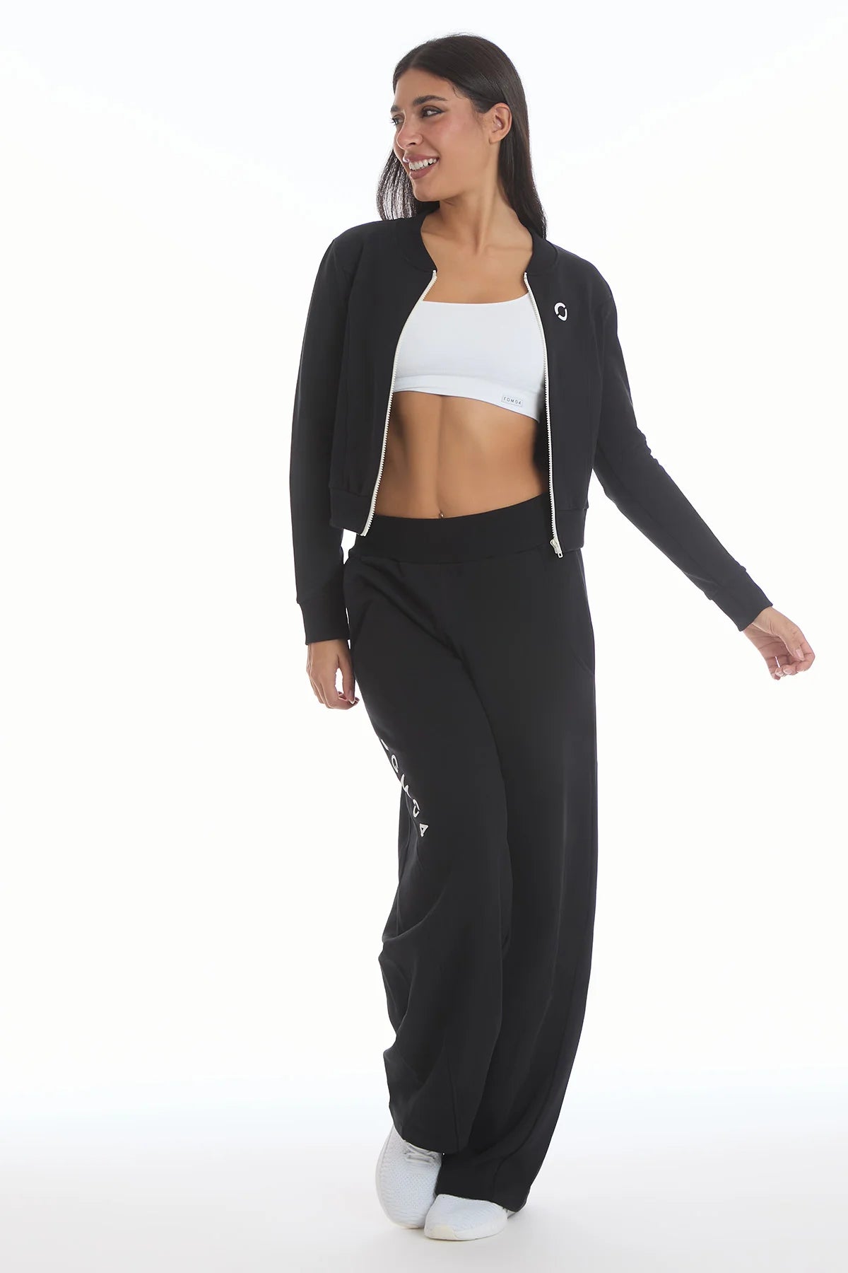 Felpa Ikonic Active Zip FW 25 Nero - FGM04 - Linea Ikonic - fgm04