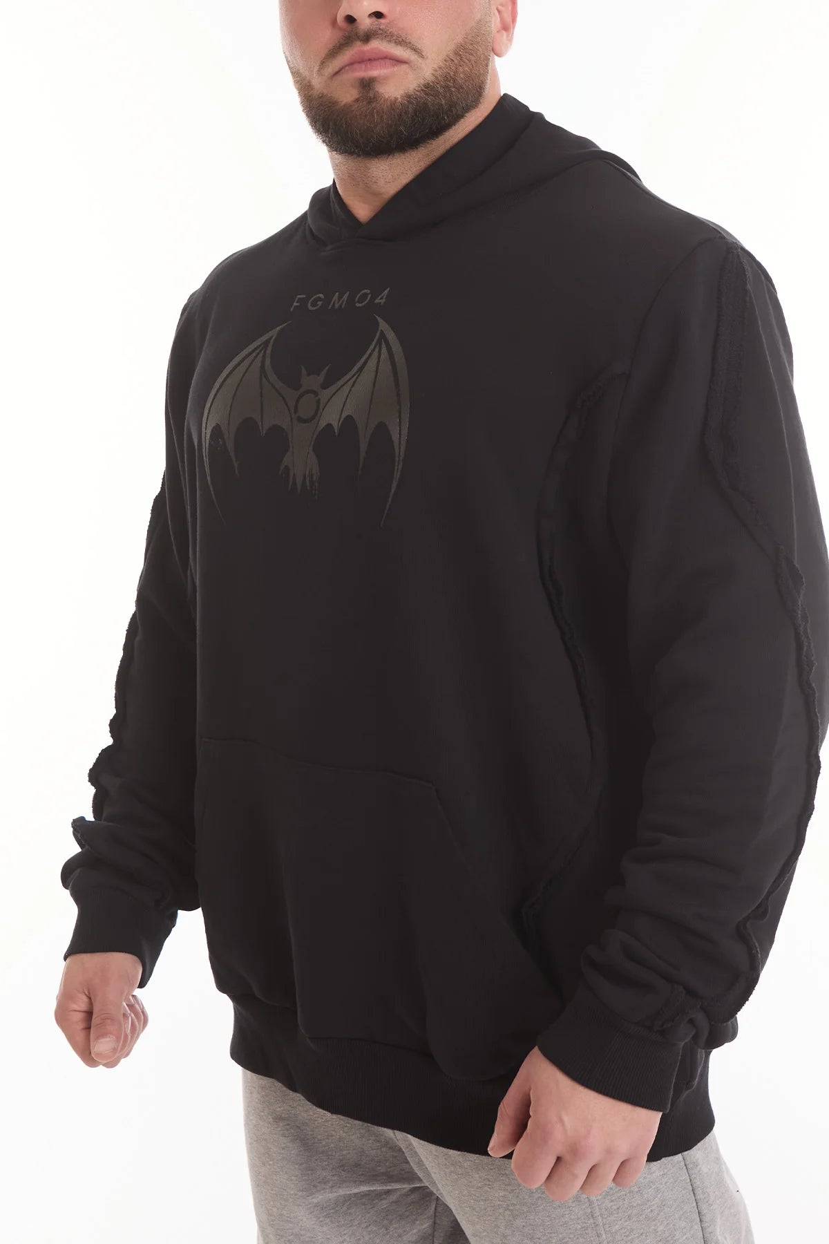 Felpa Bat Nero Uomo - FGM04 - Linea Ikonic Uomo - fgm04
