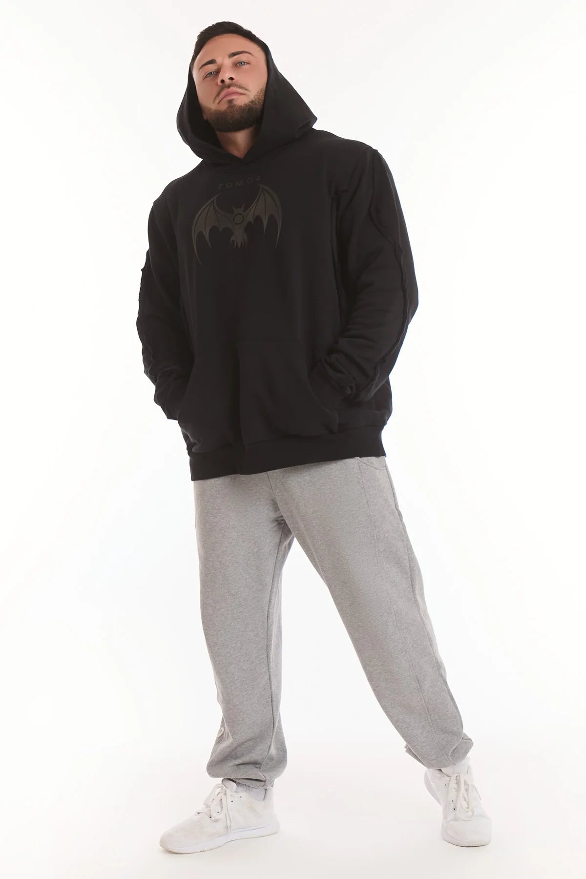 Felpa Bat Nero Uomo - FGM04 - Linea Ikonic Uomo - fgm04